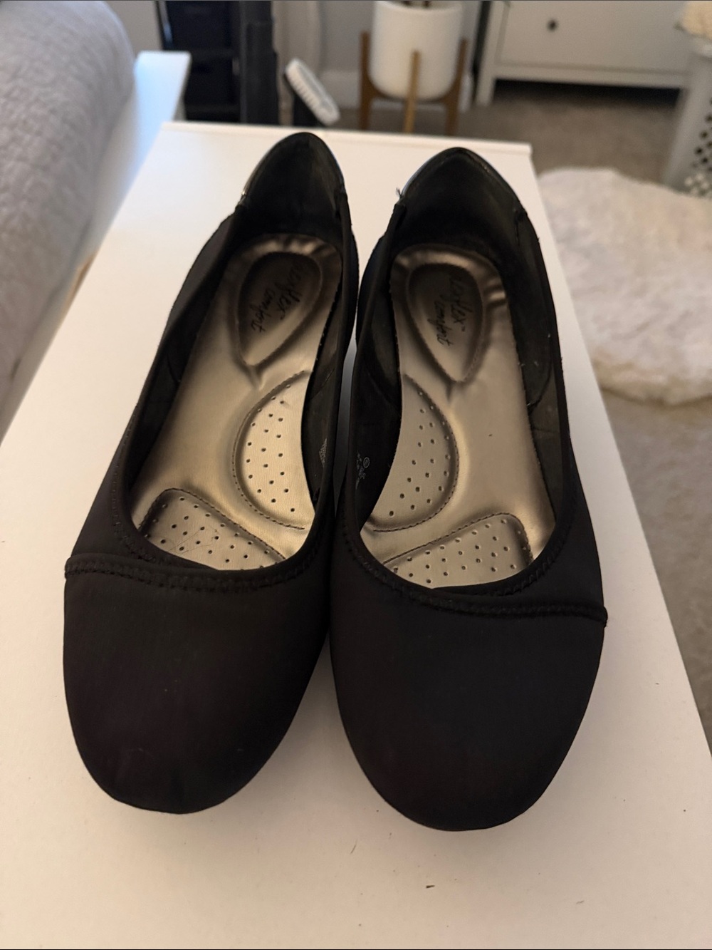 dexflex comfort Black Stretch Ballet Flats
